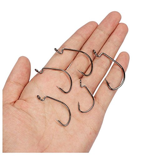 フックワーム ミノーワーム 約76mm アンダーショットフック 4号 ワーム&針合計